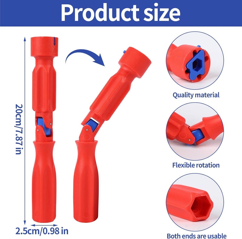 linbenanono Toilet Seat Fitting Tool, 10/13/17mm Toilet Seat Repair Wrench, Professional Universal Plastic High-Strength Installation Tool - Image 2